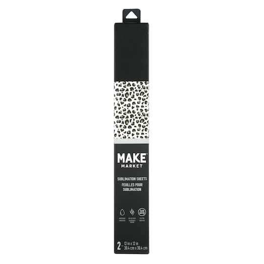 Snow Leopard/Black Sublimation Sheets by Make Market&#xAE;